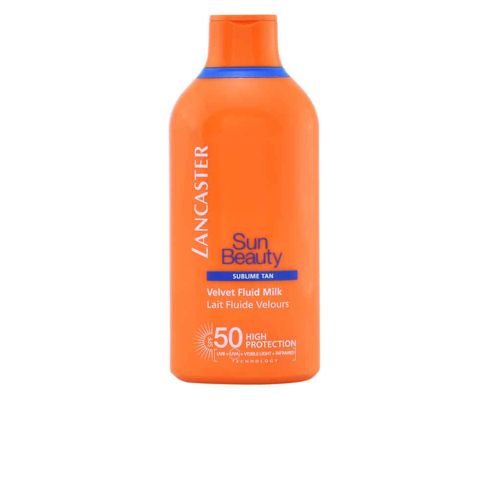 lancaster sun beauty velvet tanning fluid milk spf50 400ml face and body