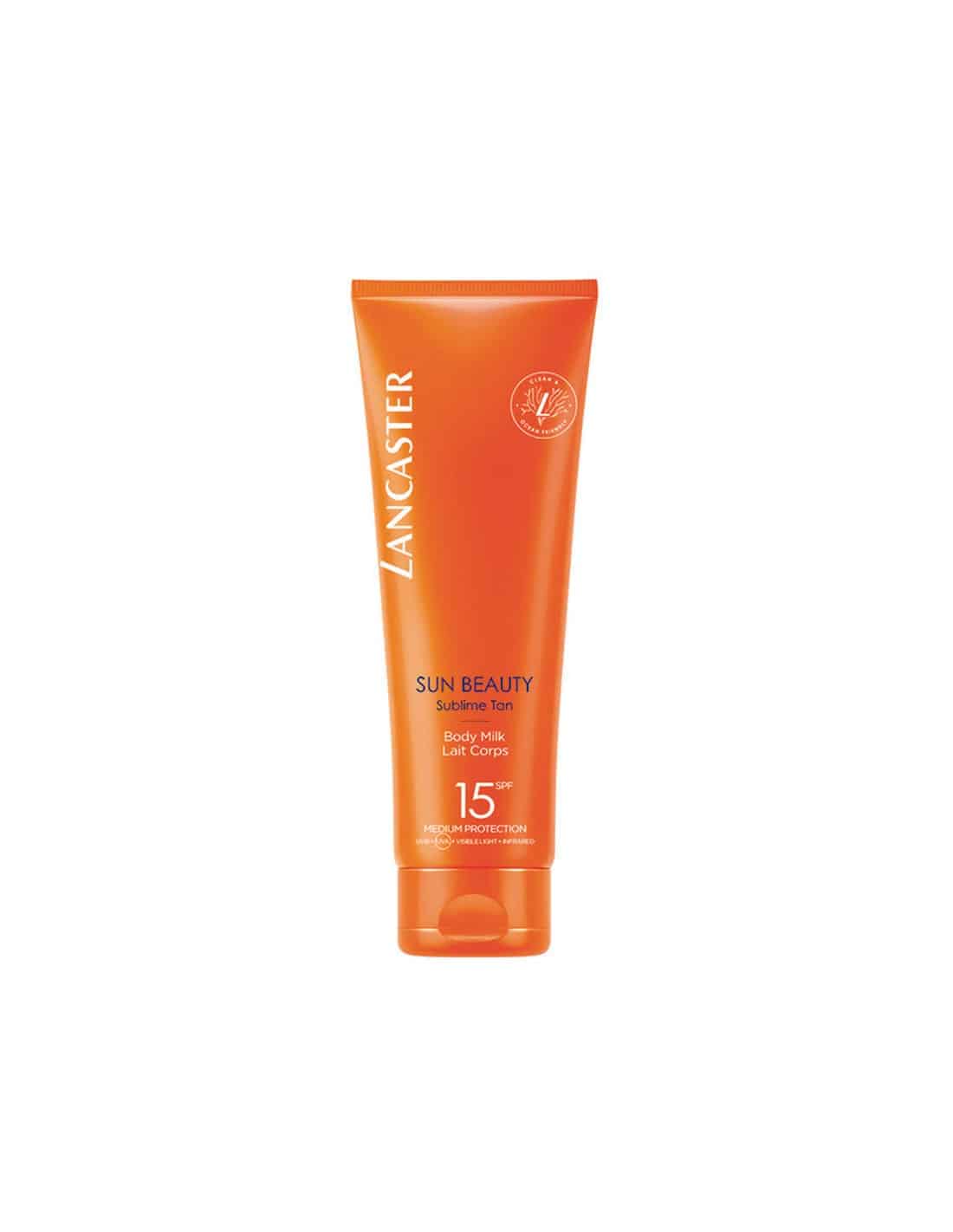 lancaster sun beauty sublime tan body milk spf15 250ml