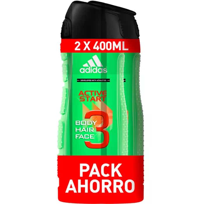 adidas active start shower gel 2 x 400ml