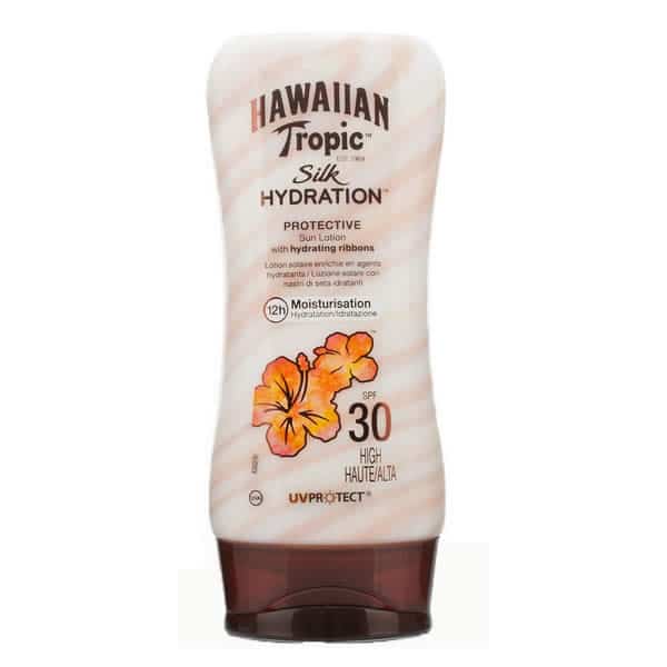 hawaiian tropic silk hydration protective sun lotion spf30 high 180ml