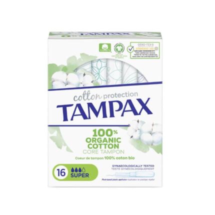 tampax organic super tampon 16 units