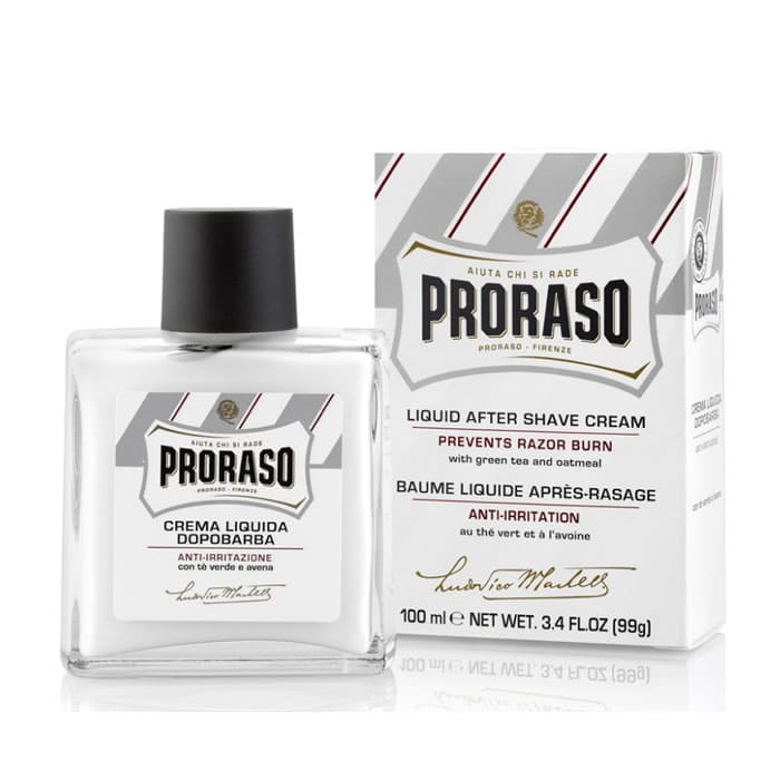 proraso liquid ater shave cream prevent razor burn 100ml