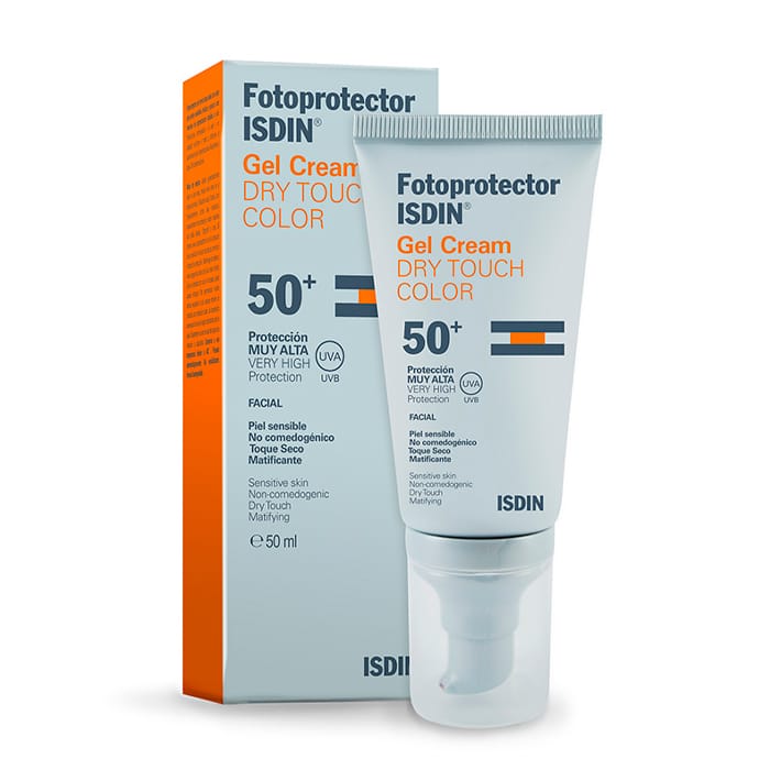 isdin sunscreen spf 50+ gel cream dry touch color 50ml