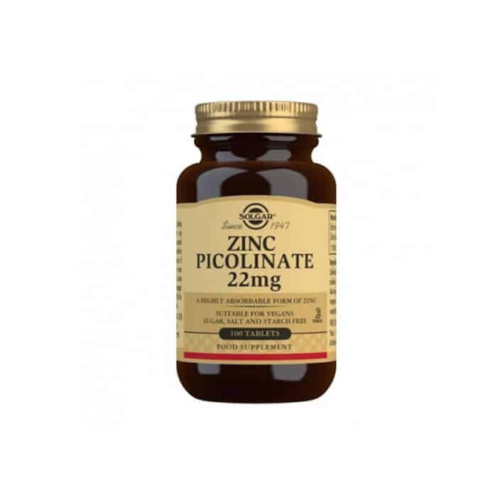 solgar picolinato zinc 22mg 100 tablets