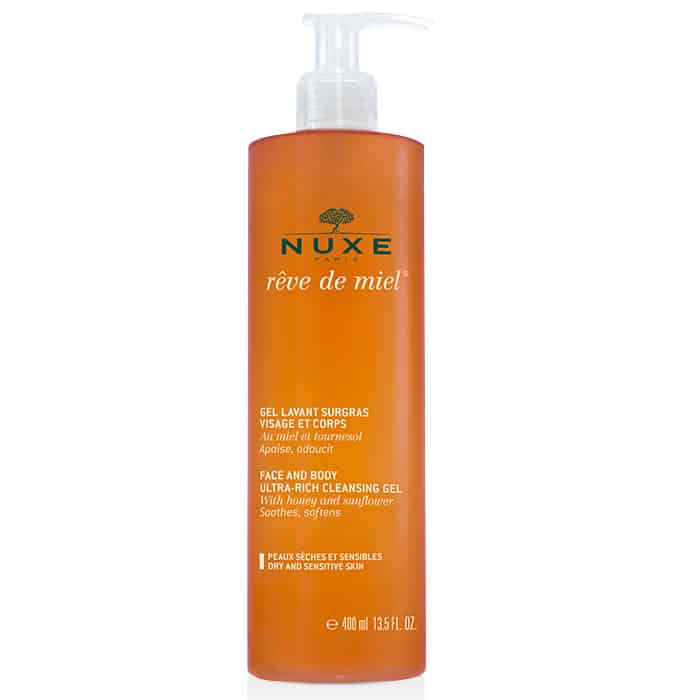 nuxe rêve de miel face and body cleansing gel 400ml