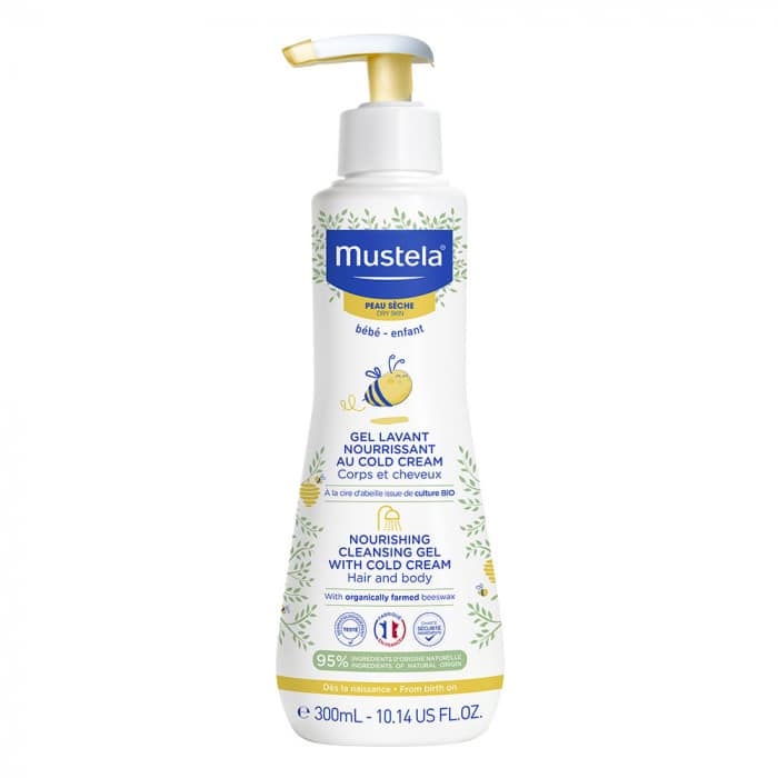 mustela nourishing cleansing gel with cold cream 300ml