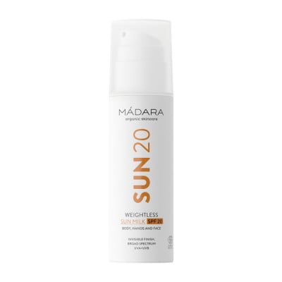 mádara weightless sun milk spf20 150ml