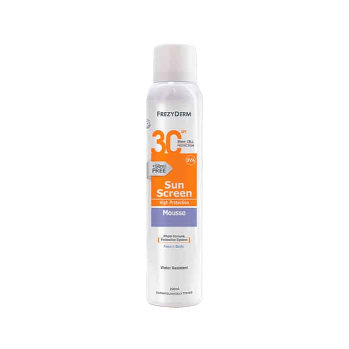 frezyderm sun screen mousse spf30+ 200ml