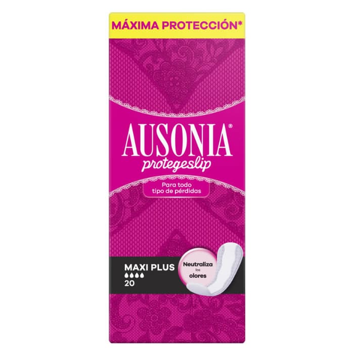 ausonia protegeslip maxiplus pantyliners 20 units