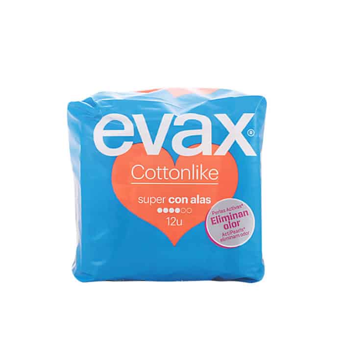 evax cottonlike super with wings sanitary towels 24 units