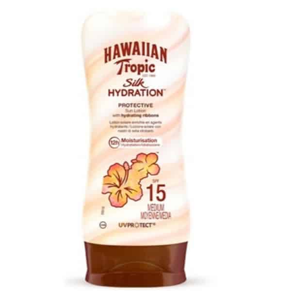 hawaiian tropic silk hydration protective sun lotion spf15 180ml