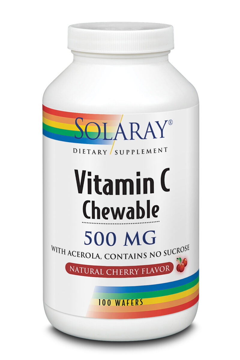 Solaray Vitamina C 500 Mg Sabor Cereza 100 Comp