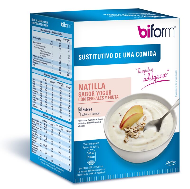 Biform Natillas Yogur Cereales 6 Sobres