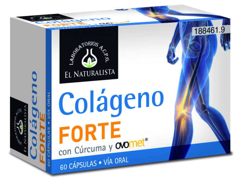 El Natural Colageno Forte Con Curcuma y Ovomet 60 Capsulas