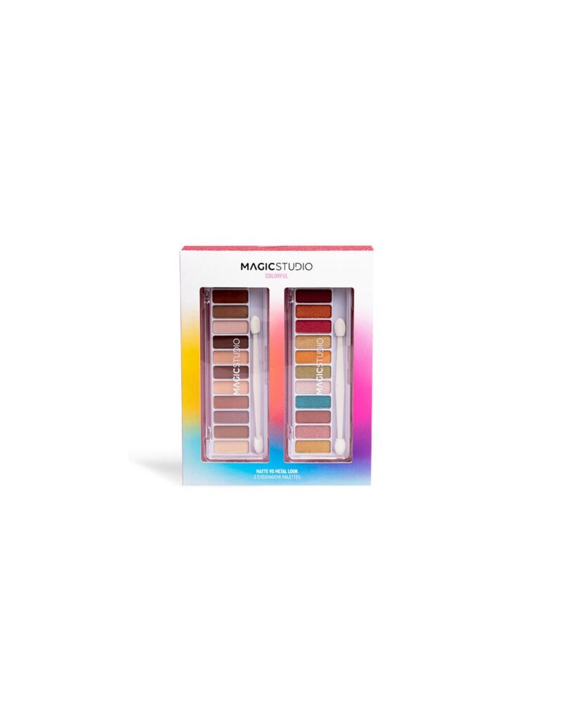 Magic Studio Powerful Cosmetics Magic Paleta Doble Matte y Metal 24 Colores