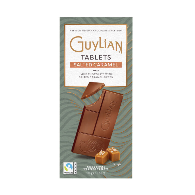 Guylian milk chocolate mini bars with salted caramel