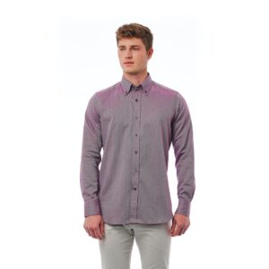 Bagutta 340 Men's Shirt Blue Red